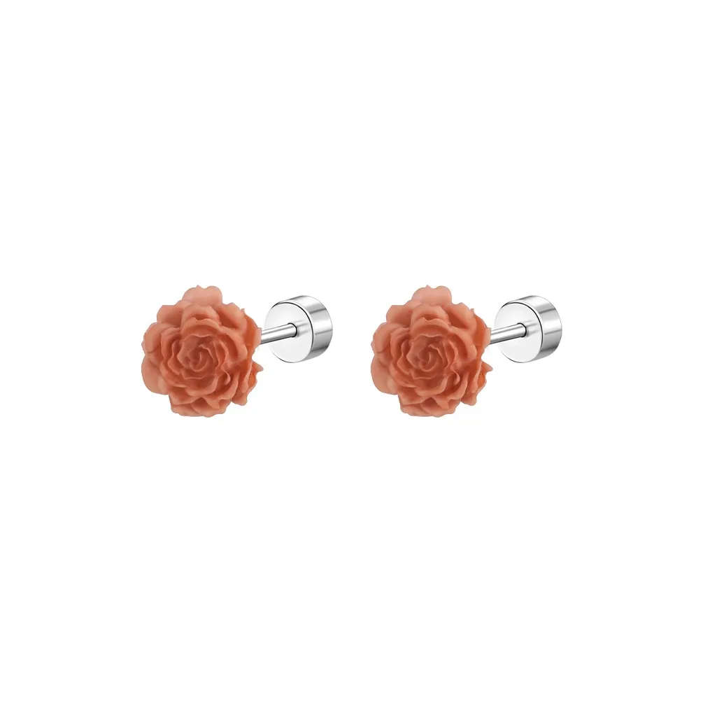 EAR PARTNER Titanium Steel Stud Earrings Women's