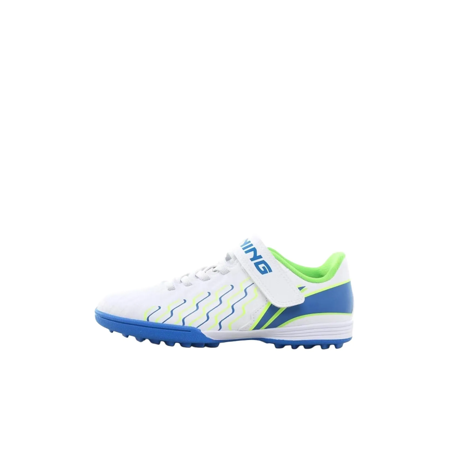 LINING YOUNG Противоскользящий амортизирующий дышащий устойчивый к истиранию низкий топ детская футбольная обувь стандартный белый детский