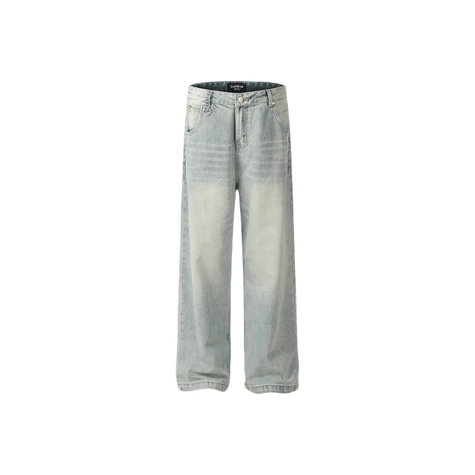 CHUANCHUANYEJIA Промытый синий Женские джинсы