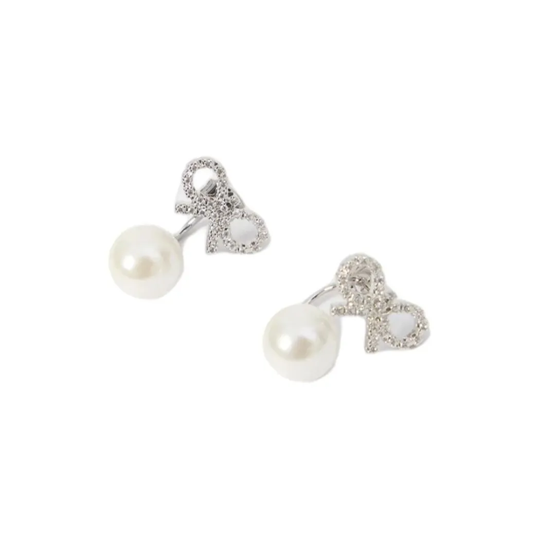 Self portrait Crystal Bow Drop Earrings