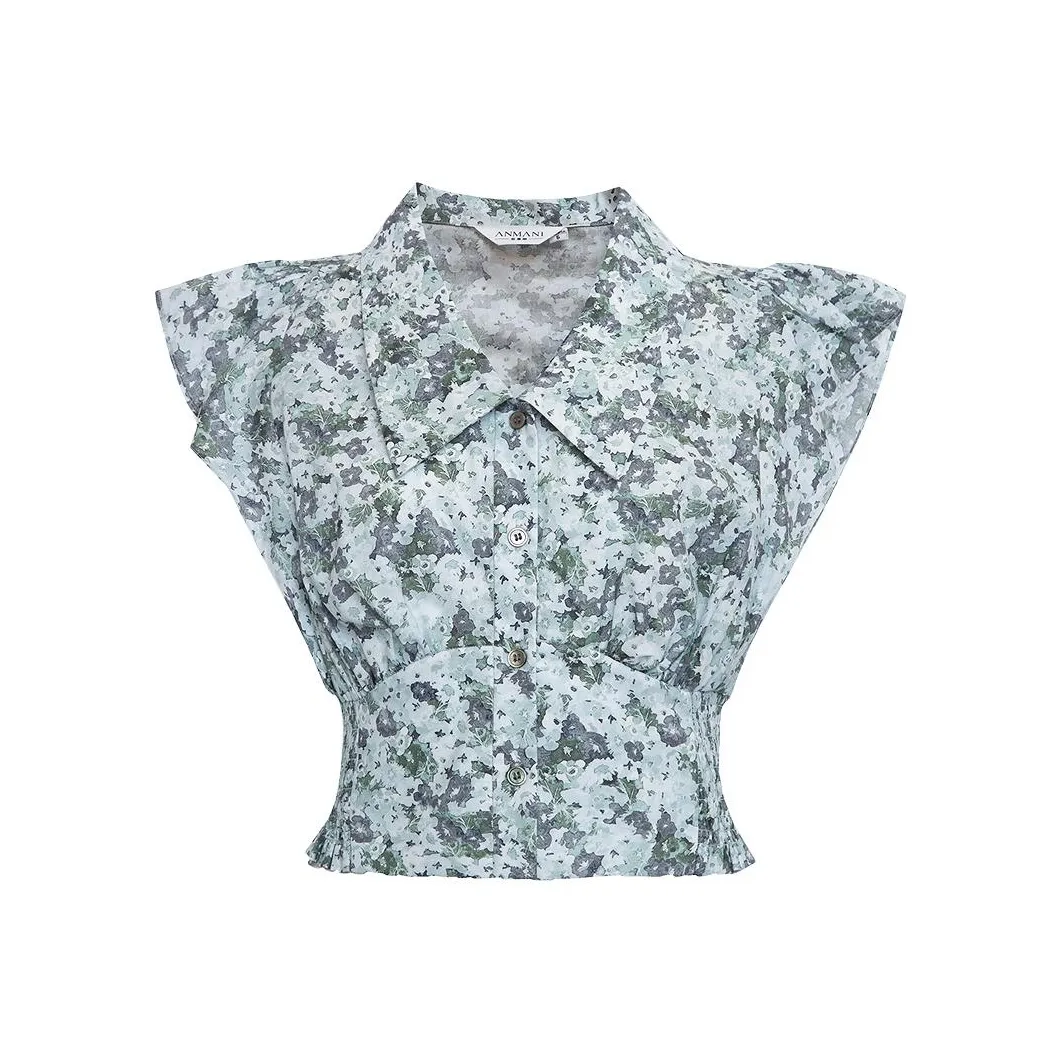 Anmani Бирюзовый Зеленый Женские Рубашки