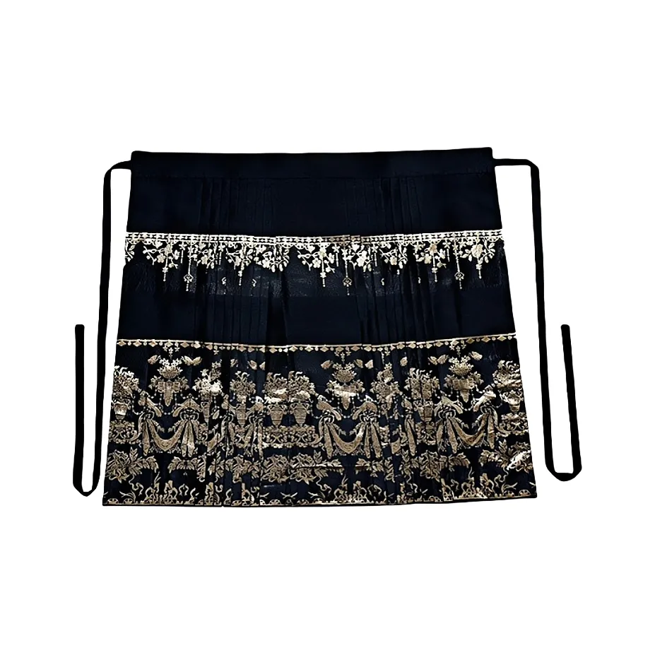 SONDR Черная вышитая версия китайская юбка с узором "конское лицо" женская ханьфу