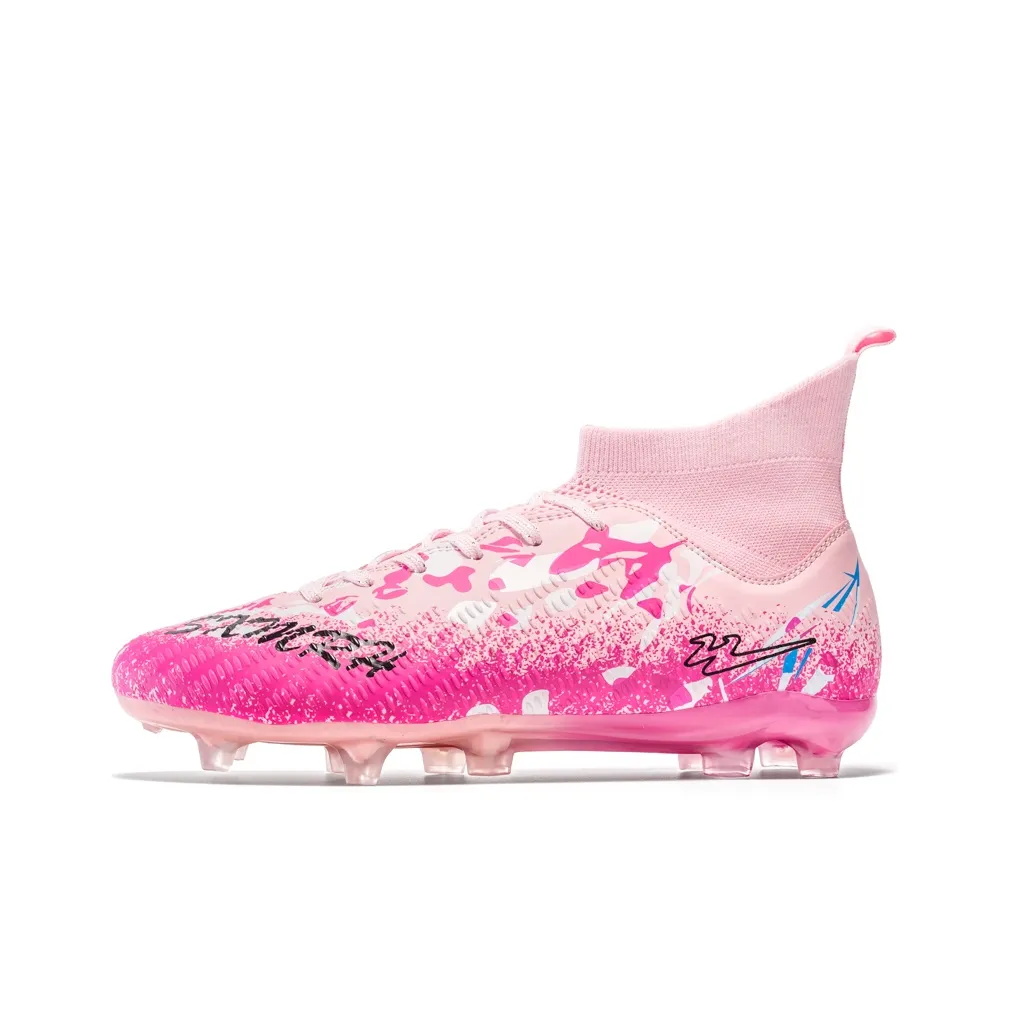 Binary FG Твердое покрытие устойчивое к истиранию легкие футбольные бутсы унисекс розовый