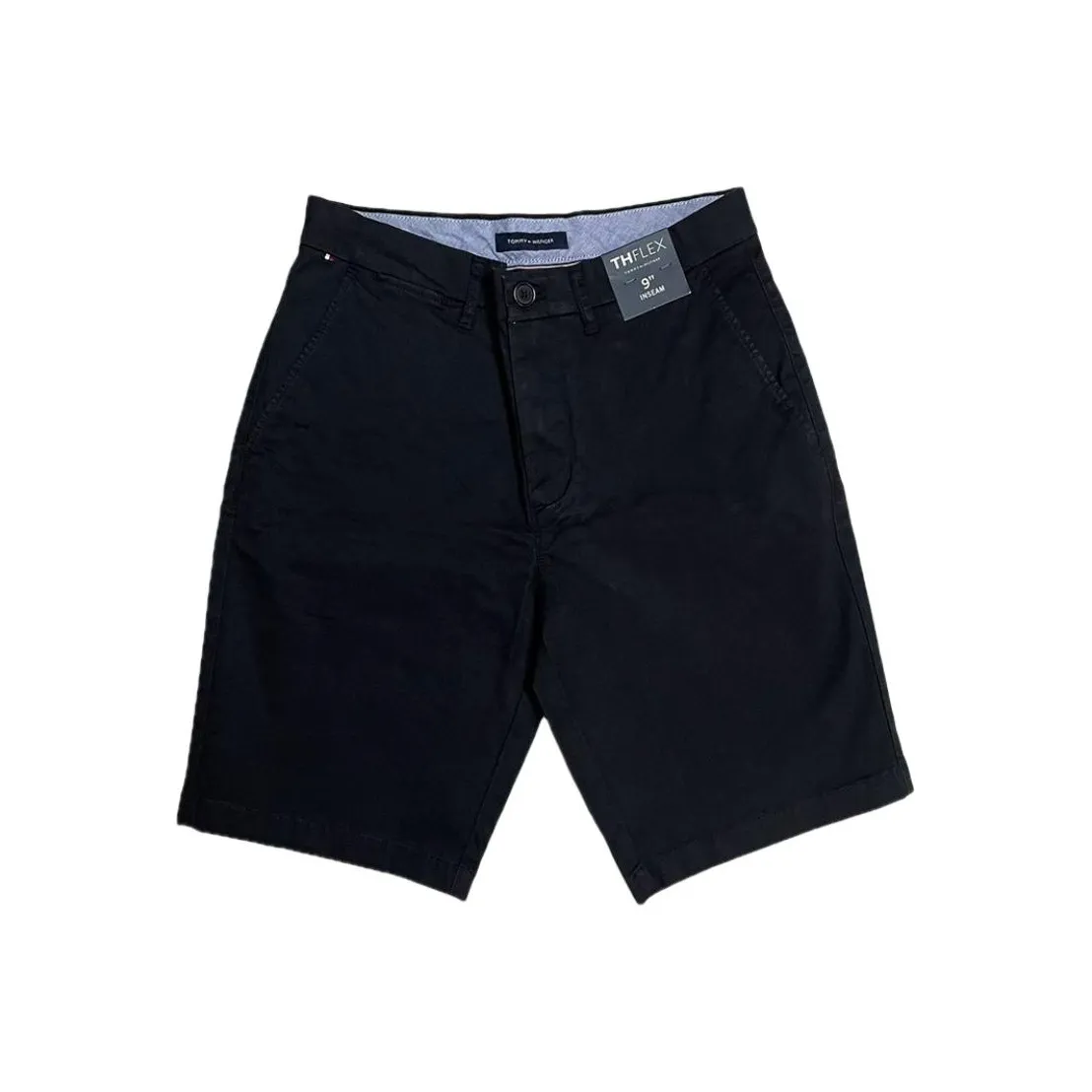 Tommy Hilfiger Стандартный крой 9' Tommy Короткие Повседневные шорты Мужские Черные