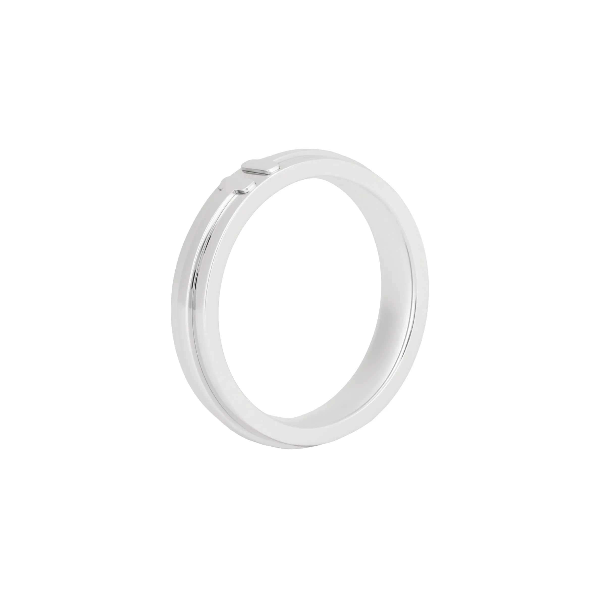 TIFFANY & CO. Pre Owned 2010s 18kt White Gold T Narrow Ring