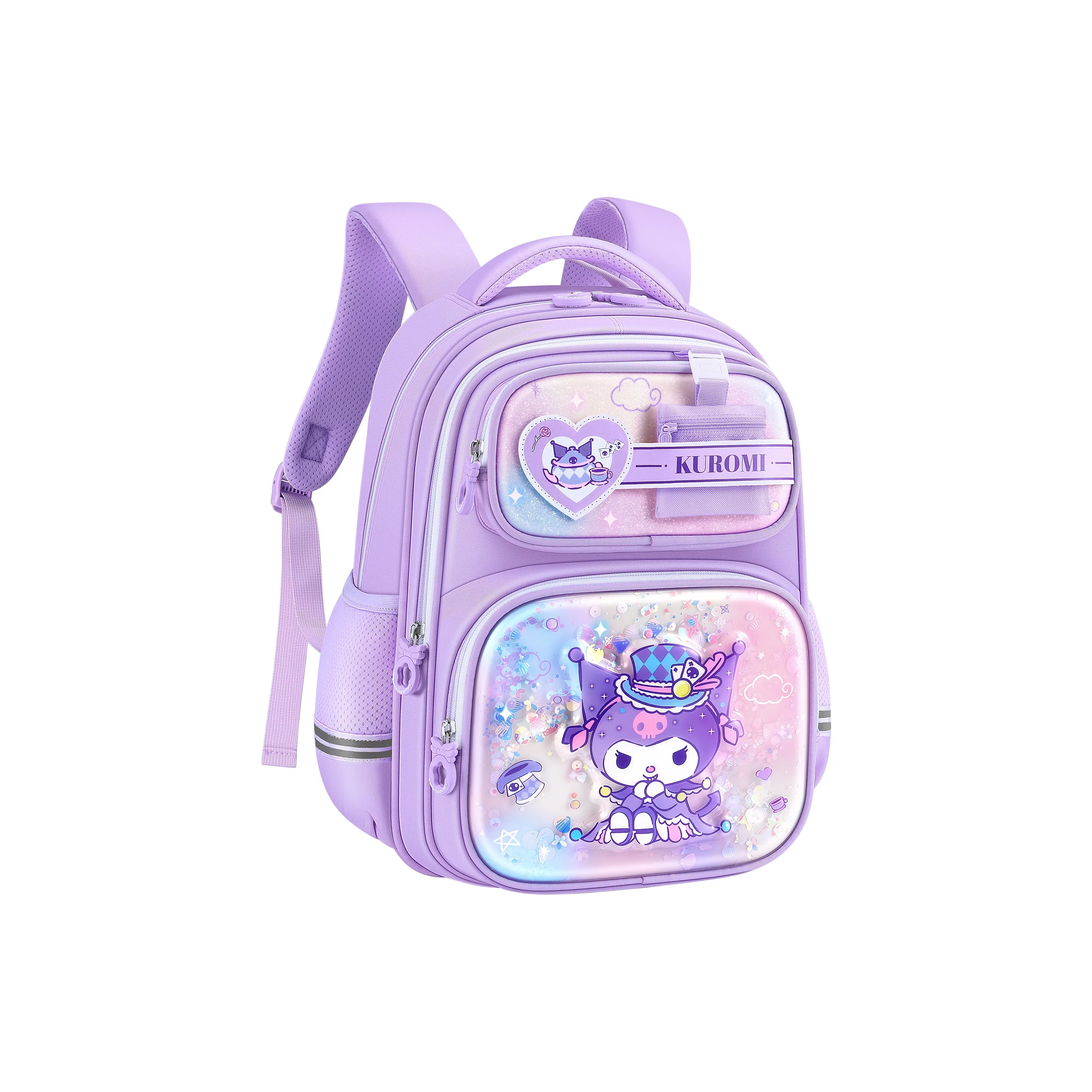 Sanrio Kuromi My Melody Cinnamoroll Полиэстер Студенческая сумка Стандартная Женская Фиолетовая Розовая