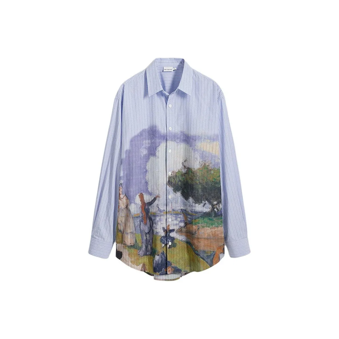 Desigual Синие Рубашки с Принтом для Мужчин