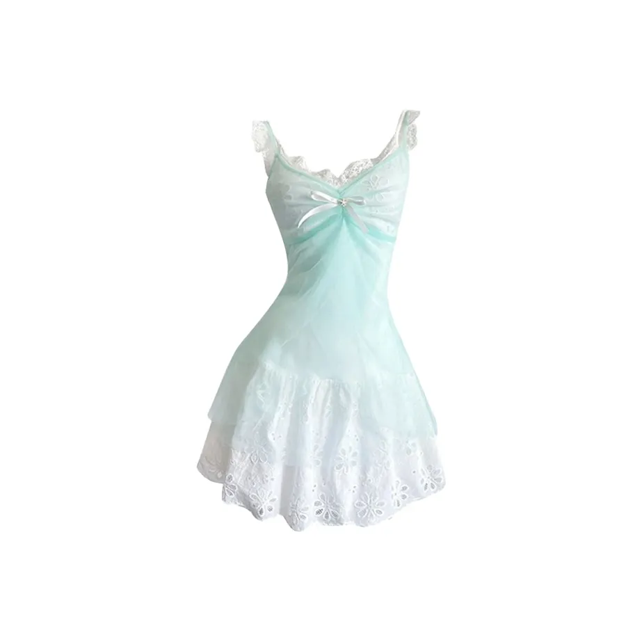 VKXOW ICE Светящийся Бело-зеленый Женские Слиплатья