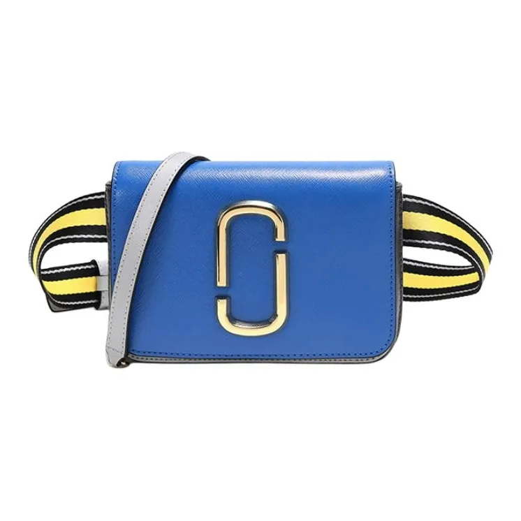 MARC JACOBS Полиуретан с кожаными вставками одно плечо через плечо бананка женский ярко-синий