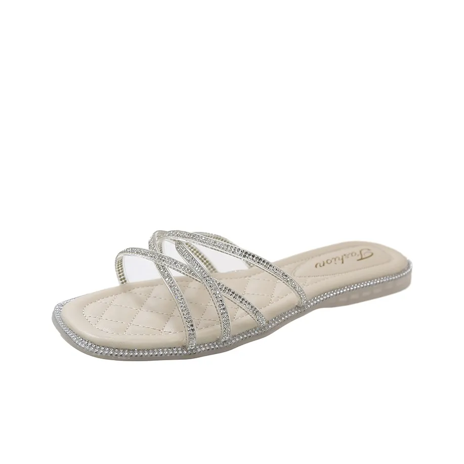 WUJI Slip Resistant Abrasion Resistant Slide Slippers Women's