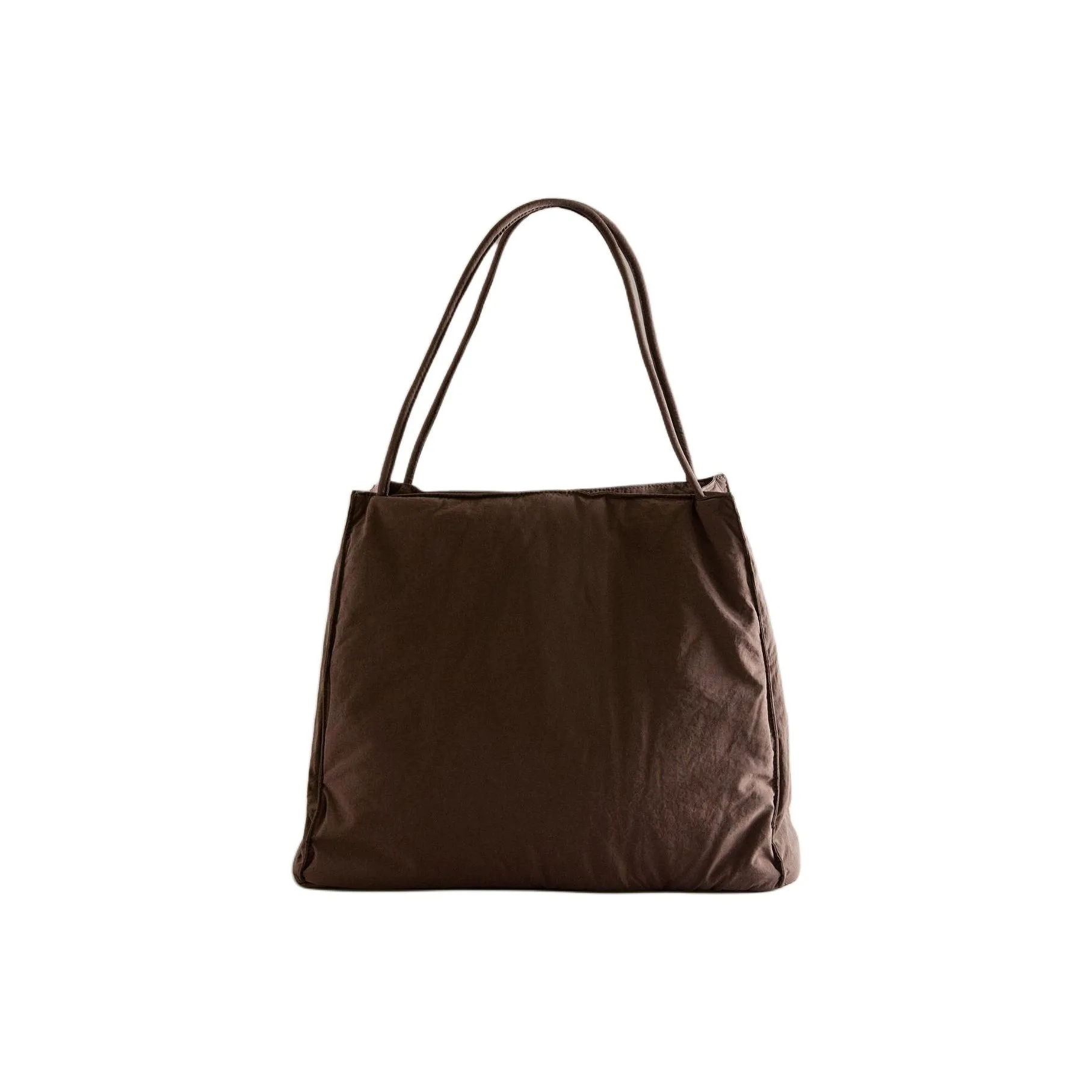 ZARA Полиамид Тоут Сумка Сумка для покупок Сумка на плечо Стандартная Женская Коричневая