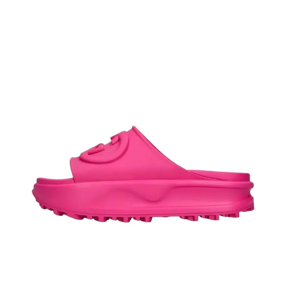 GUCCI Rubber Slide Тапочки Женские Розовые