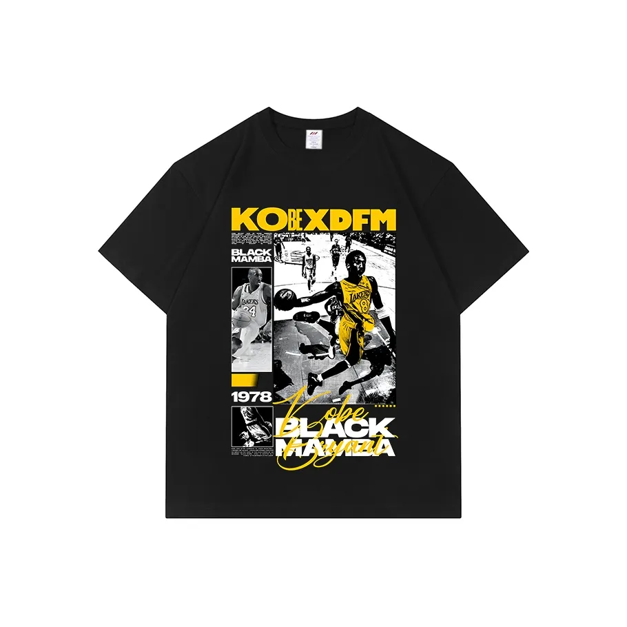 XDFM Американский Черная Мамба Тяжелый 100% Хлопок T-Рубашка Свободного Кроя Унисекс