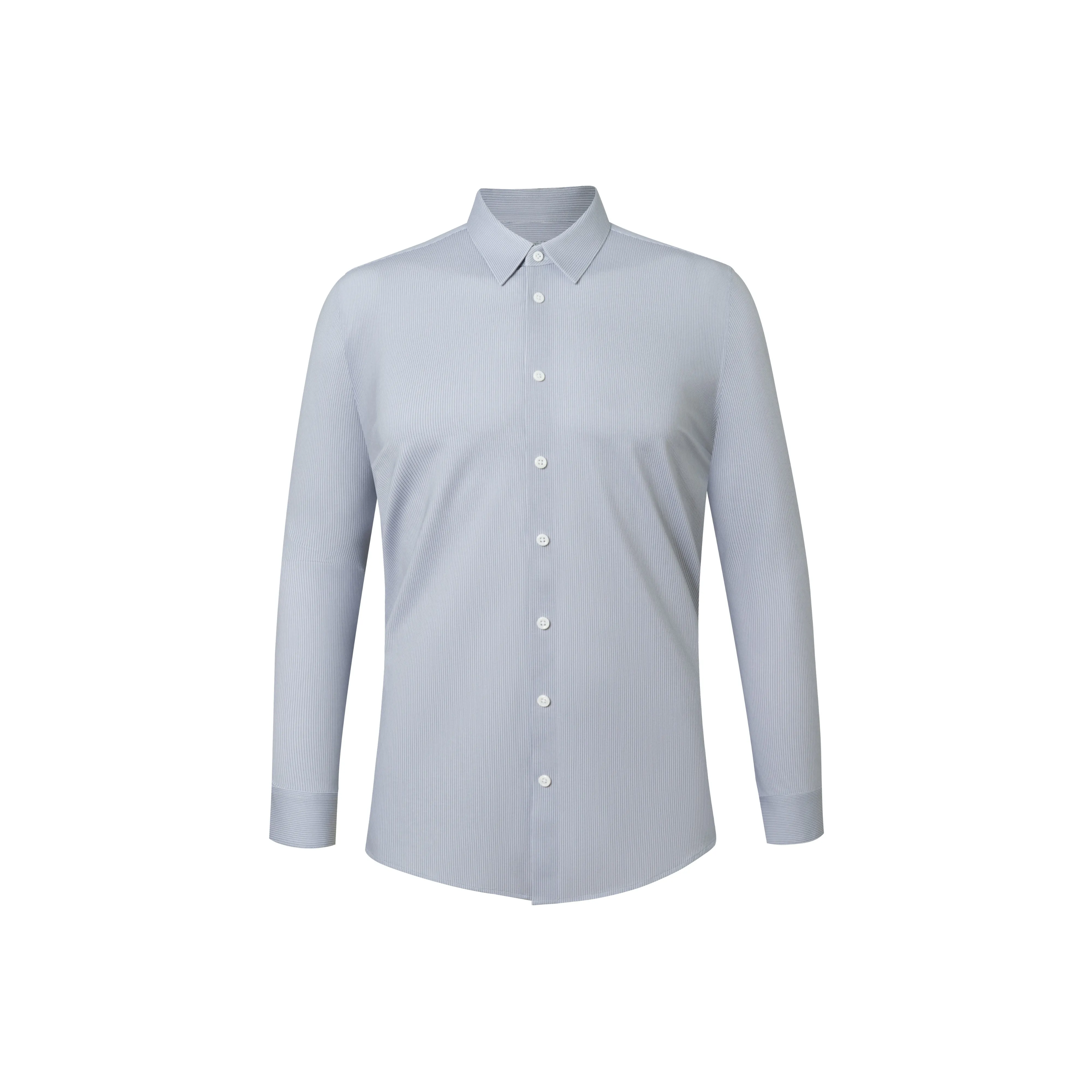 DEGRE ZERO Рубашка Мужская Нефритово-Серый с Полосками