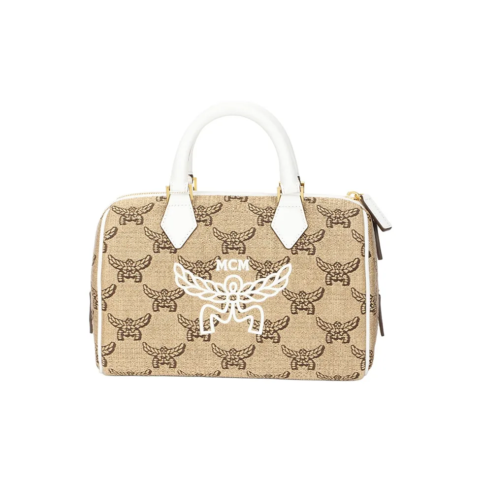 MCM Ткань Одно Плечо Сумка Стандартная Женская Бежевая