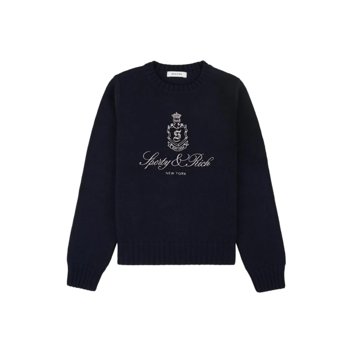 SPORTY RICH SS25 Трикотаж Унисекс Морской Синий