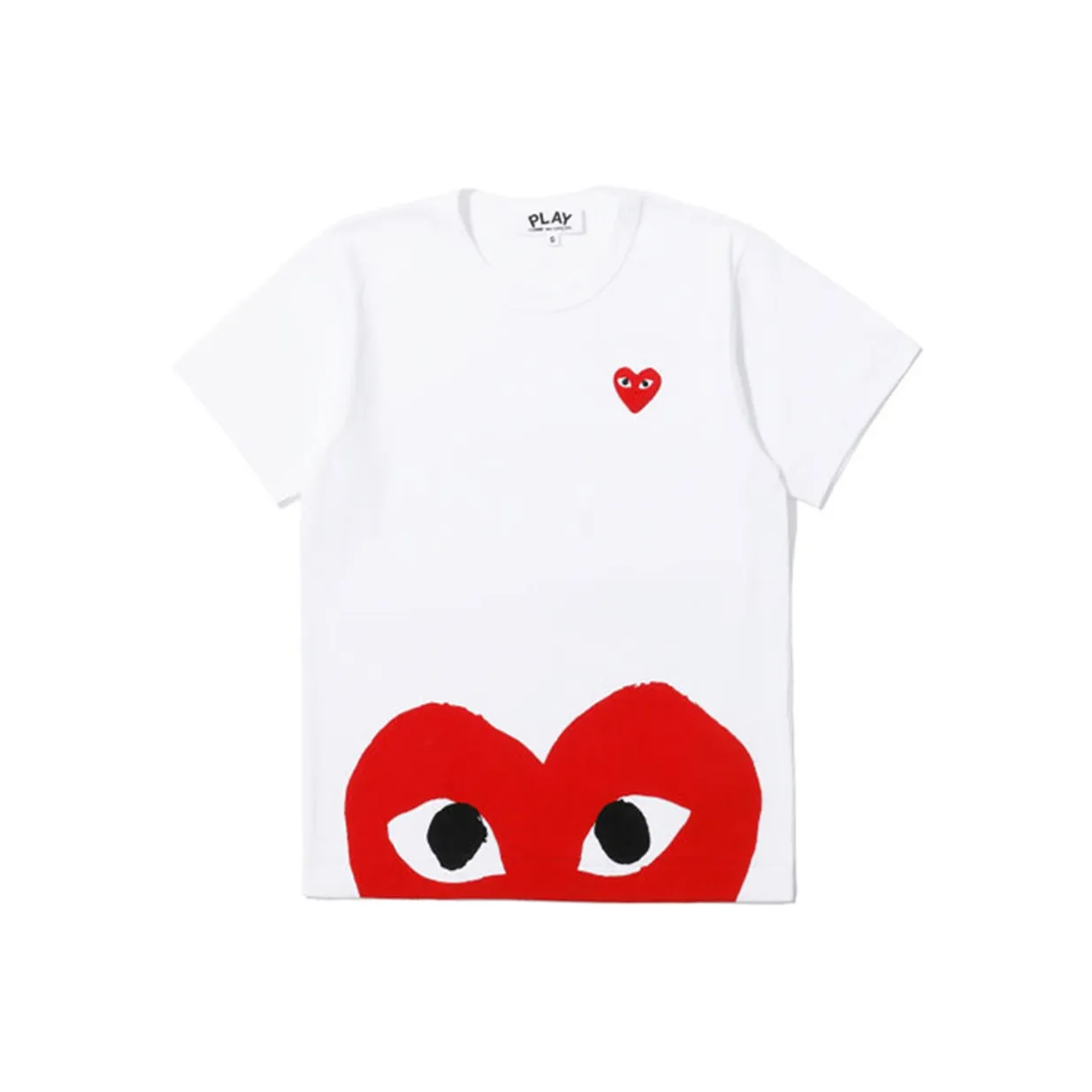 Comme Des Garçons Play T-Shirt Big Half Red Heart 'White'
