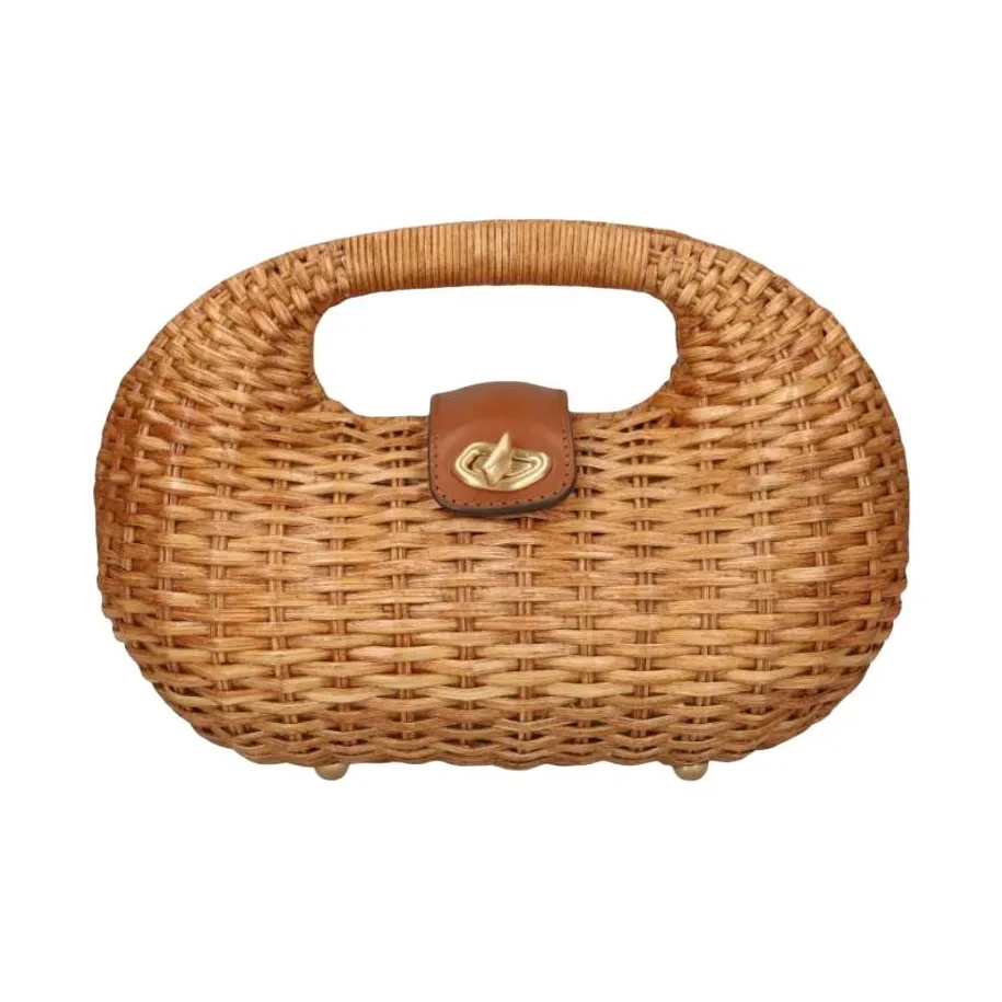 CULT GAIA Lydia Woven Basket Tote Bag
