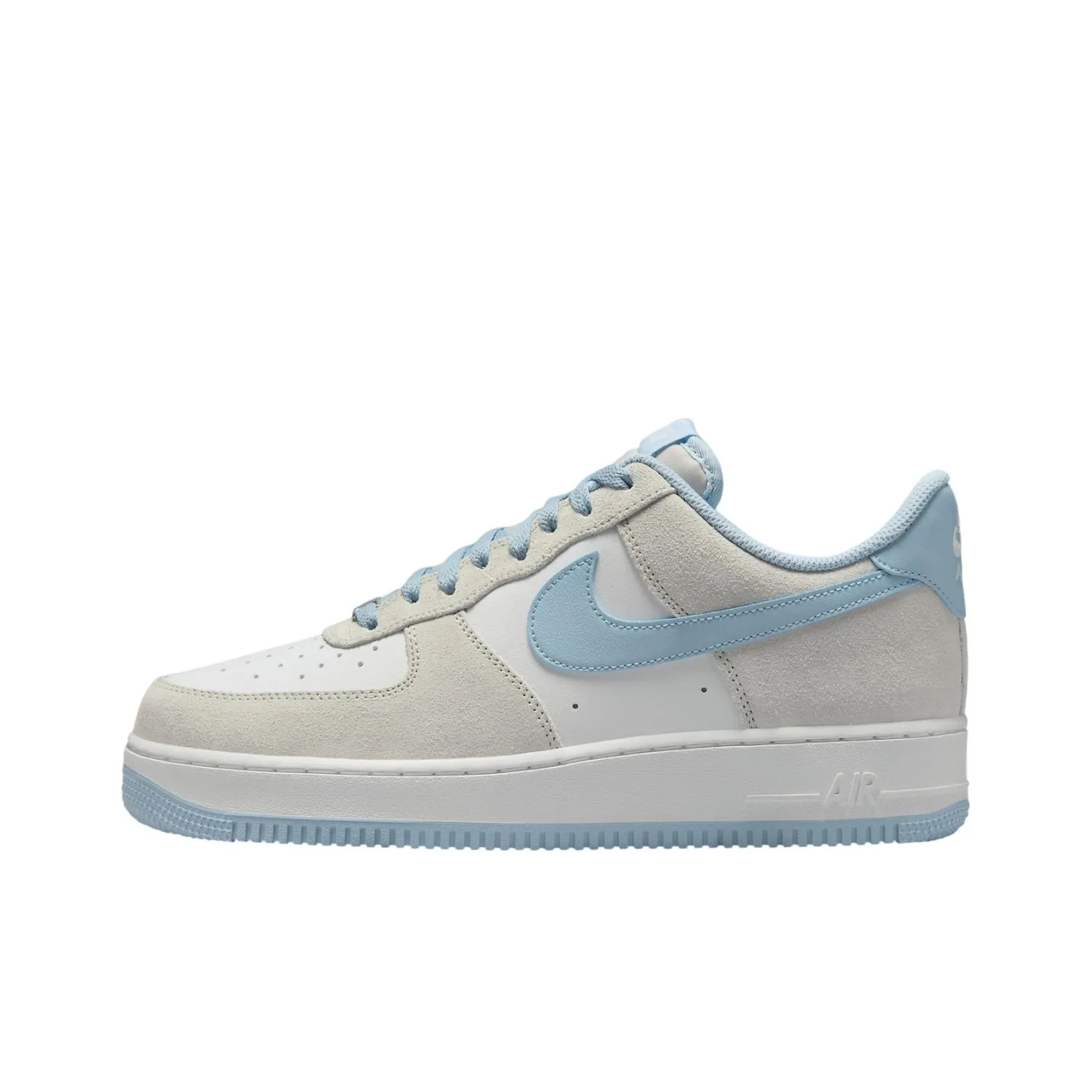 Nike Air FORCE 1 Slip Resistant Abrasion Resistant Низкие Кроссовки для скейтбординга Унисекс Серый Синий