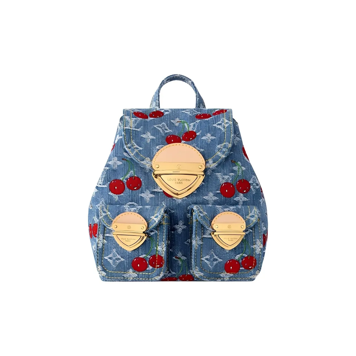 LOUIS VUITTON X Takashi Murakami Cherry Venice Nm Denim Monogram