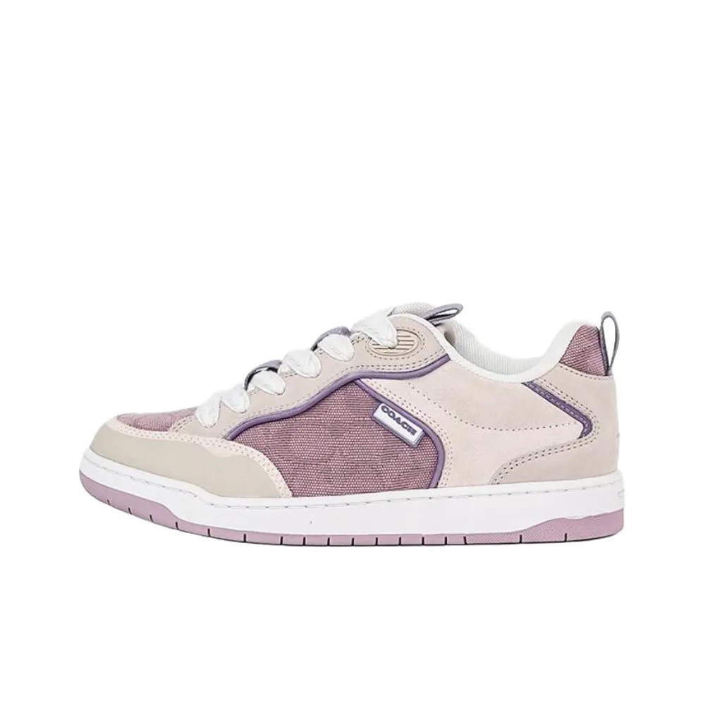 COACH C023 Sneaker Low Top Skateboard Shoes Women's Gray Purple