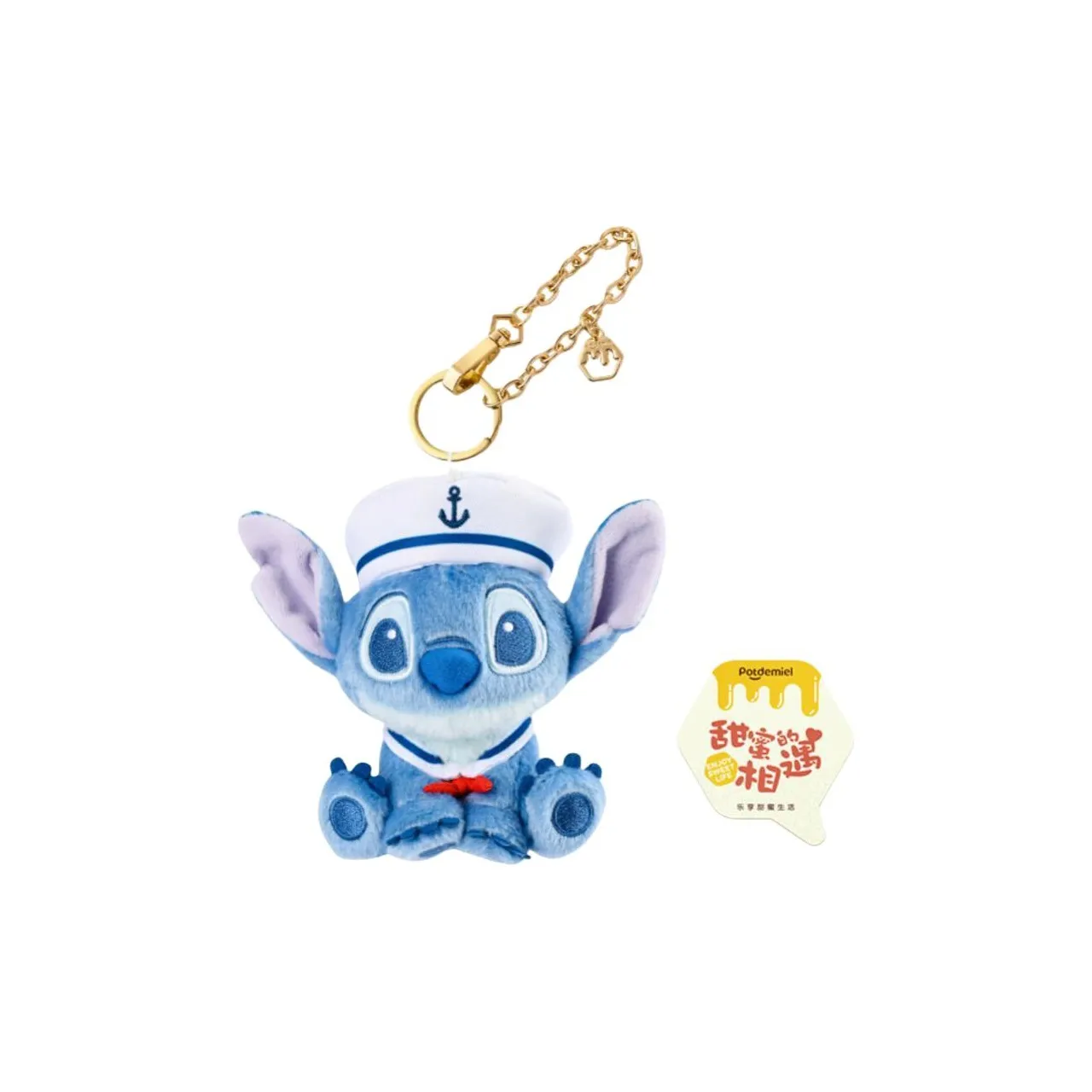 POTDEMIEL X Disney Lilo Stitch Cute Матроска Морской синий Куклы Плюшевая кукла 12см 30см Рекомендуемый рост