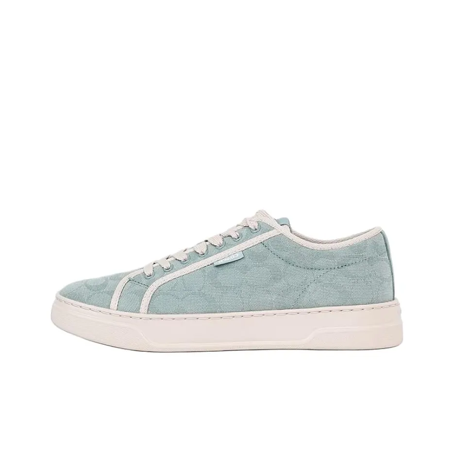 COACH Canvas Sneake Low Top Canvas Shoes Men's Mint Green