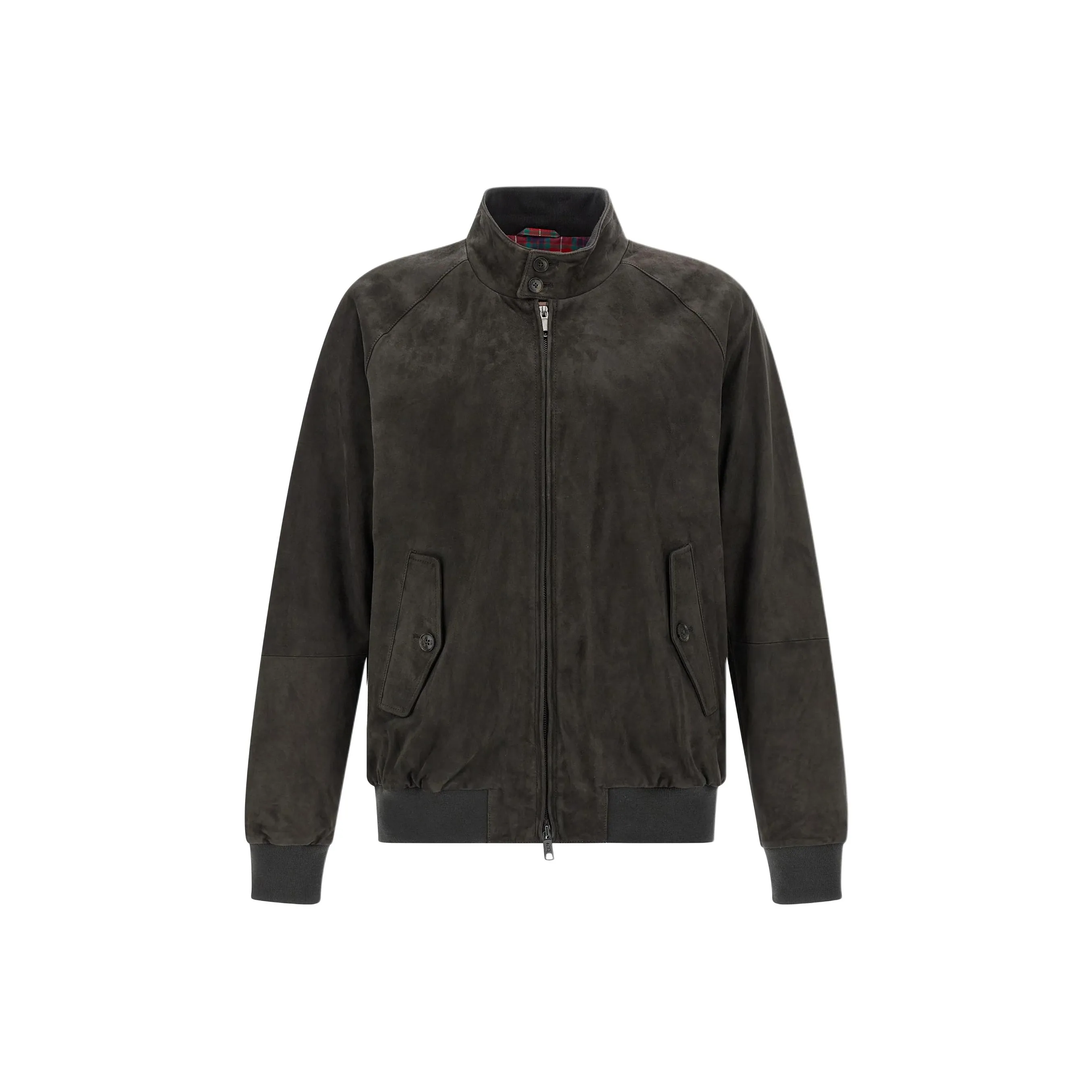 BARACUTA G9 Harrington Panelled Suede Jacket