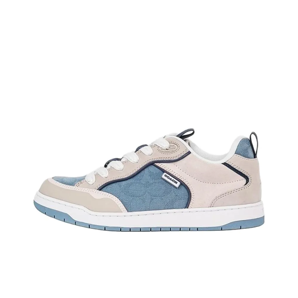 COACH C023 Sneaker Low Top Skateboard Shoes Women's Gray Blue
