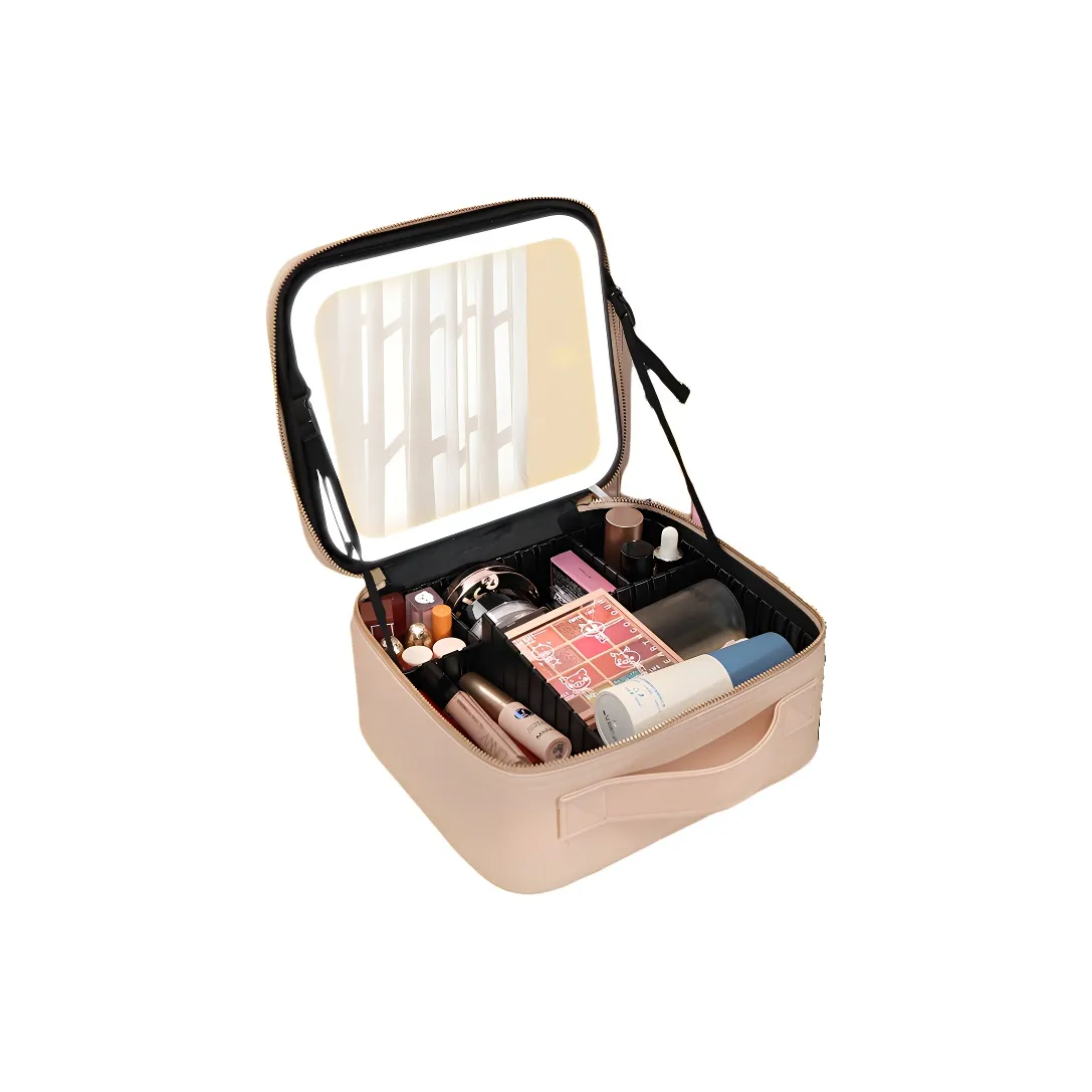 OIMG LED Полоса Светодиодная Полоса Full SCREEN Зеркало Косметичка для хранения Портативная дорожная сумка Косметичка