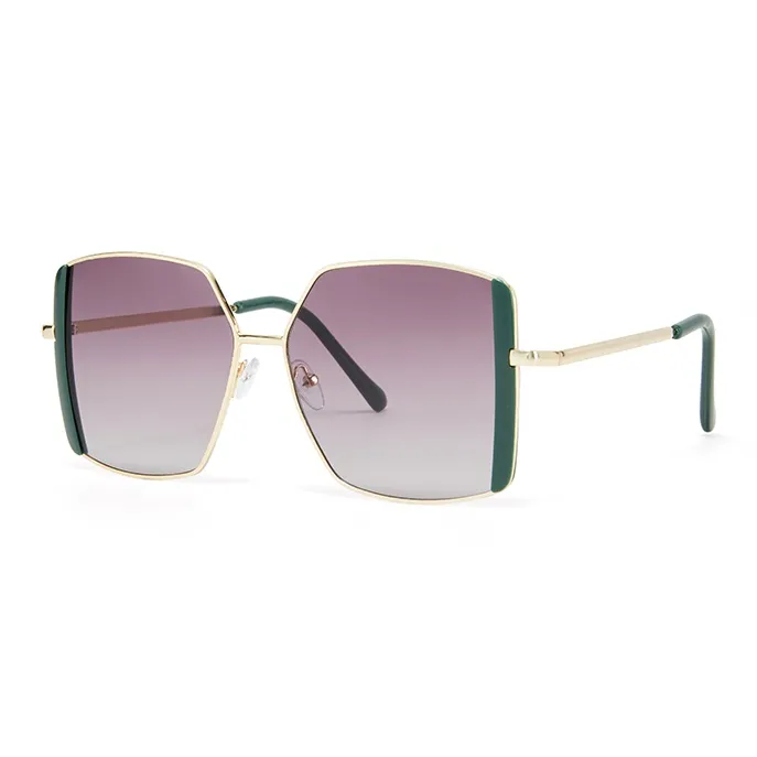 CinvaiKrose Металл Бабочка Защита от солнца Солнцезащитные очки Лето Большой Рамка Солнцезащитные очки Женские