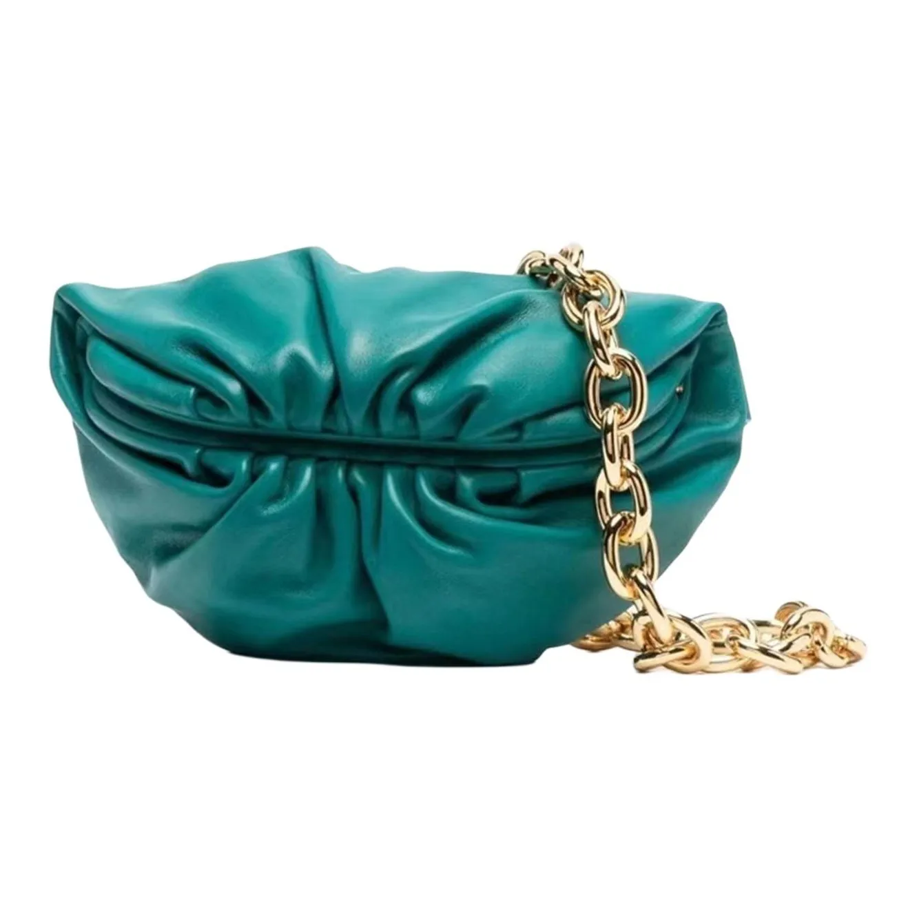 Bottega Veneta Leather Shoulder Bag Regular Women's Green