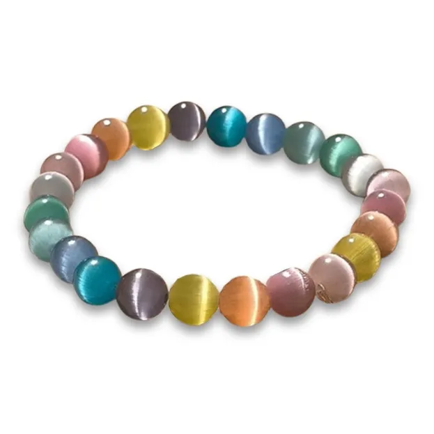 LuluCanaan Синтетическое Искусственное стекло кошачий глаз браслеты женские