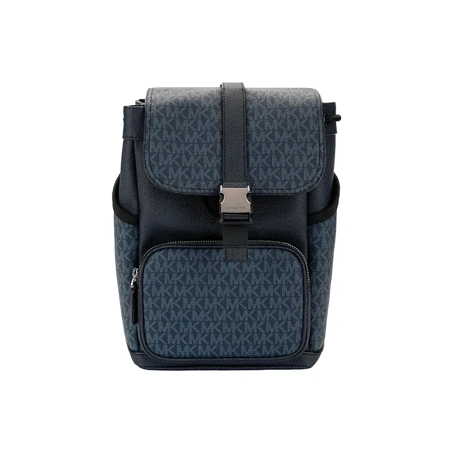 MICHAEL KORS MK Cooper Artificial Leather Shoulder Bag, Crossbody Bag Medium Size Men's Marine Blue