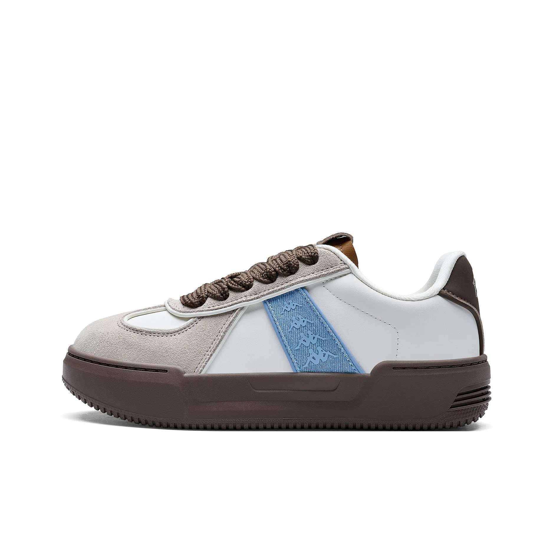 KAPPA Corner Paris Скейтборд Кроссовки Низкие Классические Белый/Хаки Серый Женский