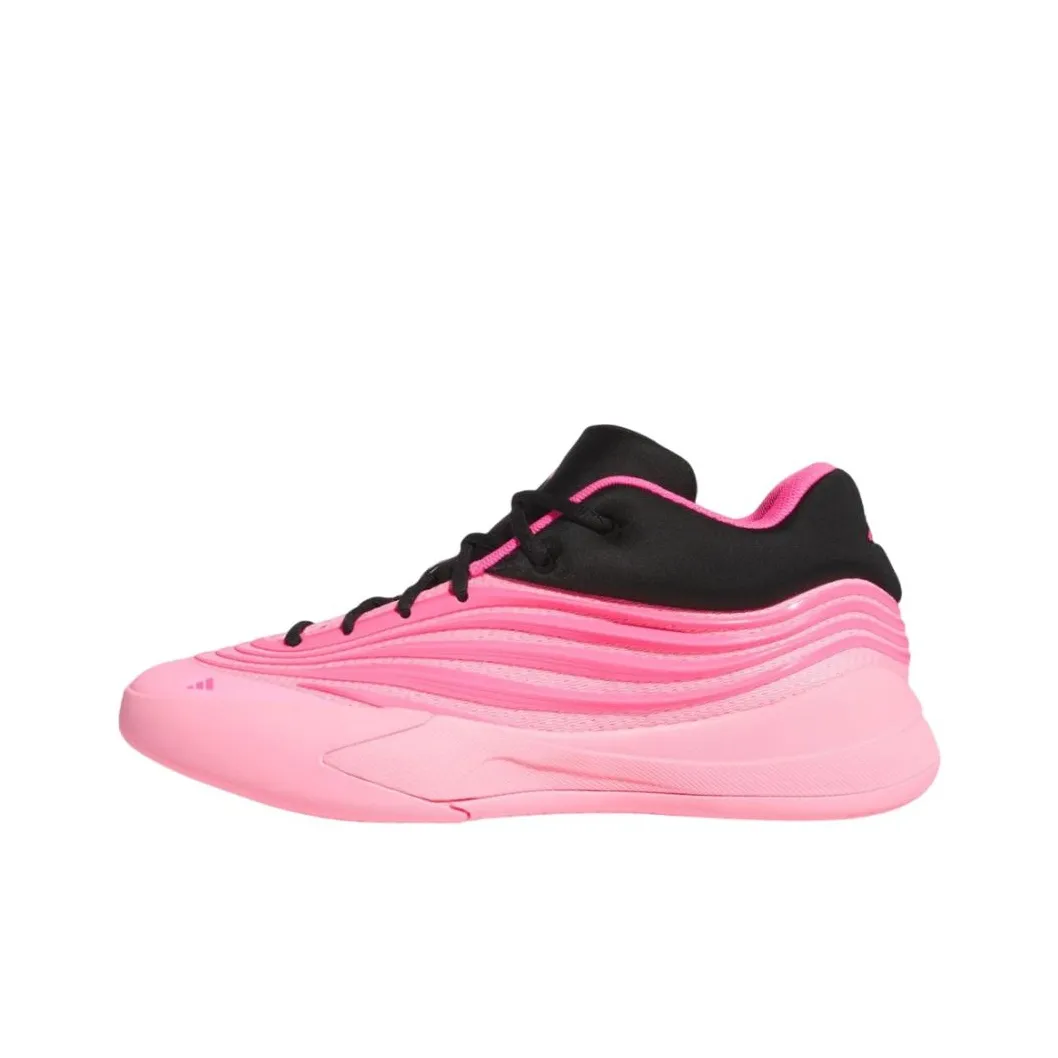 Adidas Dame 10 Slip-resistant Abrasion-resistant Low-top Basketball Shoes Unisex Pink Black Adidas Dame 10 Противоскользящие Устойчивые к истиранию Низкие Баскетбольные Кроссовки Унисекс Розовый Черный