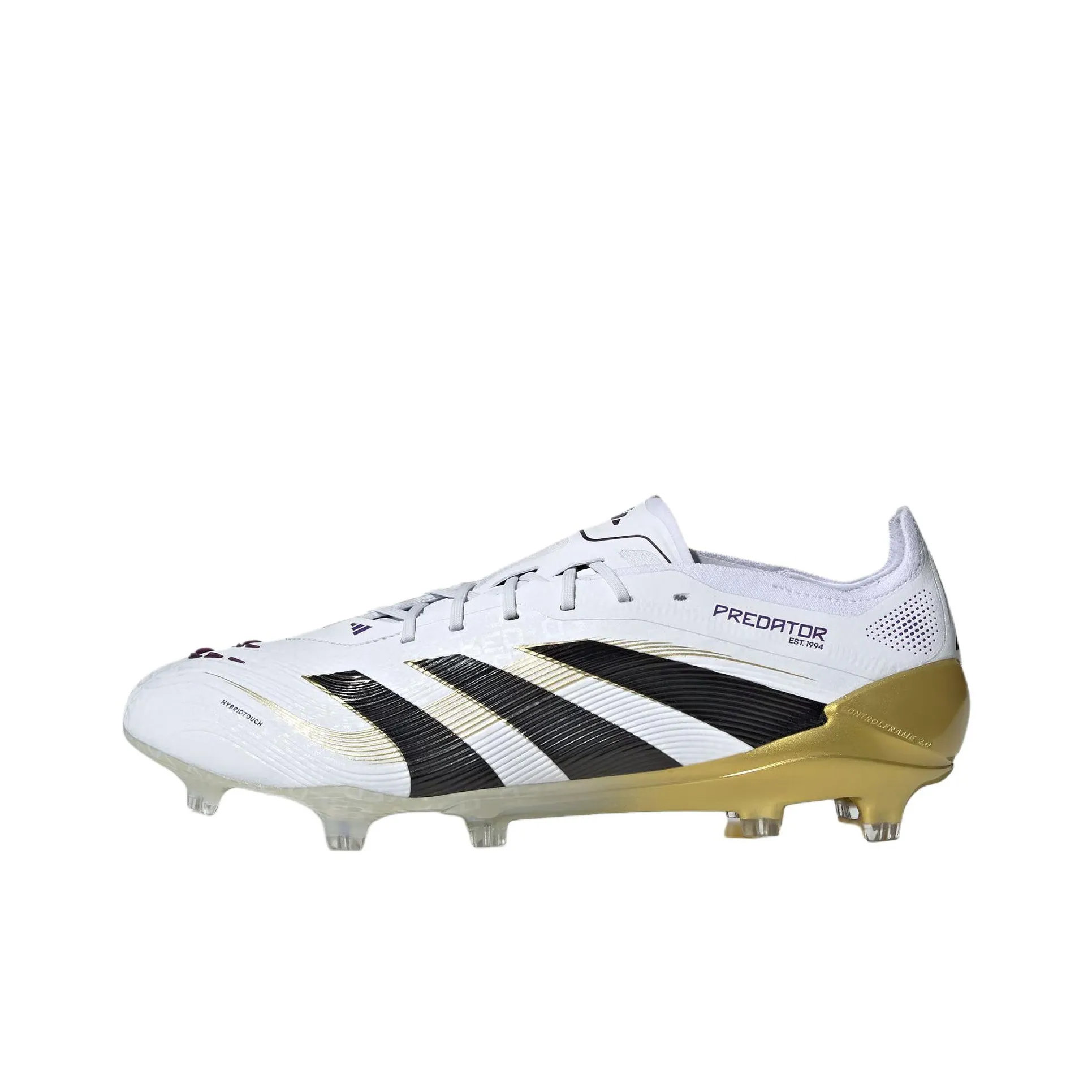 Adidas PREDATOR ELITE Soccer Shoes Unisex Low Top White/Black/Gold