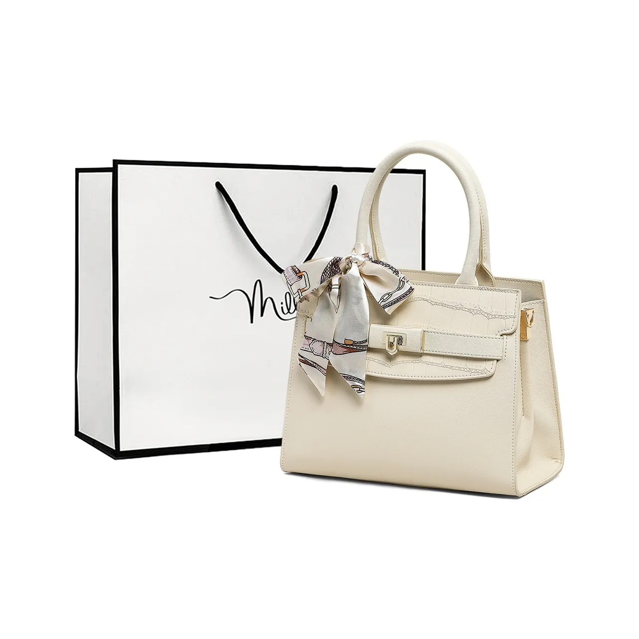 MILLIE'S Сумка Kelly из коровьей кожи сумка через плечо сумка обычная женская цвет экрю