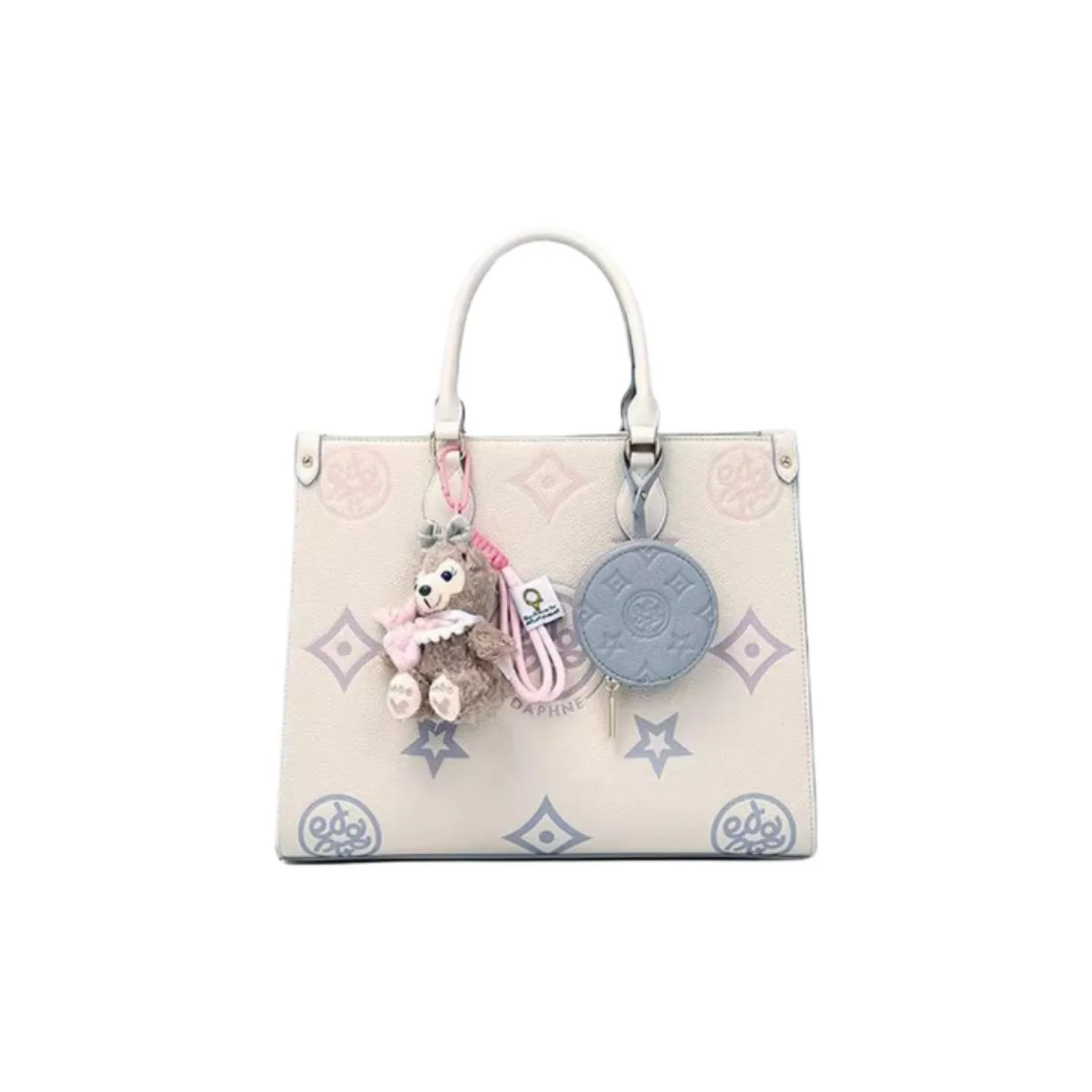 DAPHNE ПУ (полиуретан) Сумка-тоут Сумка для покупок Сумка через плечо Сумка среднего размера Женская Синяя