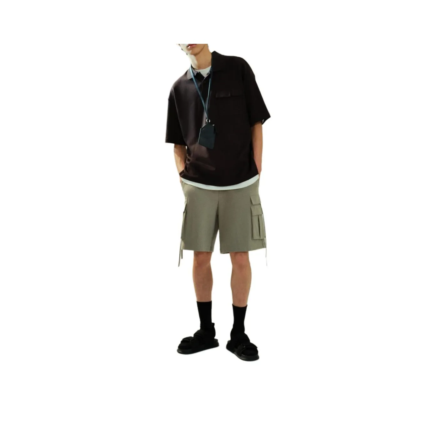 H&M Casual Shorts Men's Khaki Green