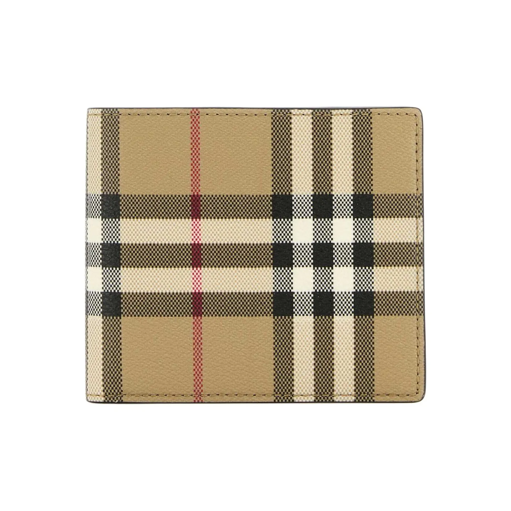 Burberry Polyurethane Wallet Men's Khaki & Brown