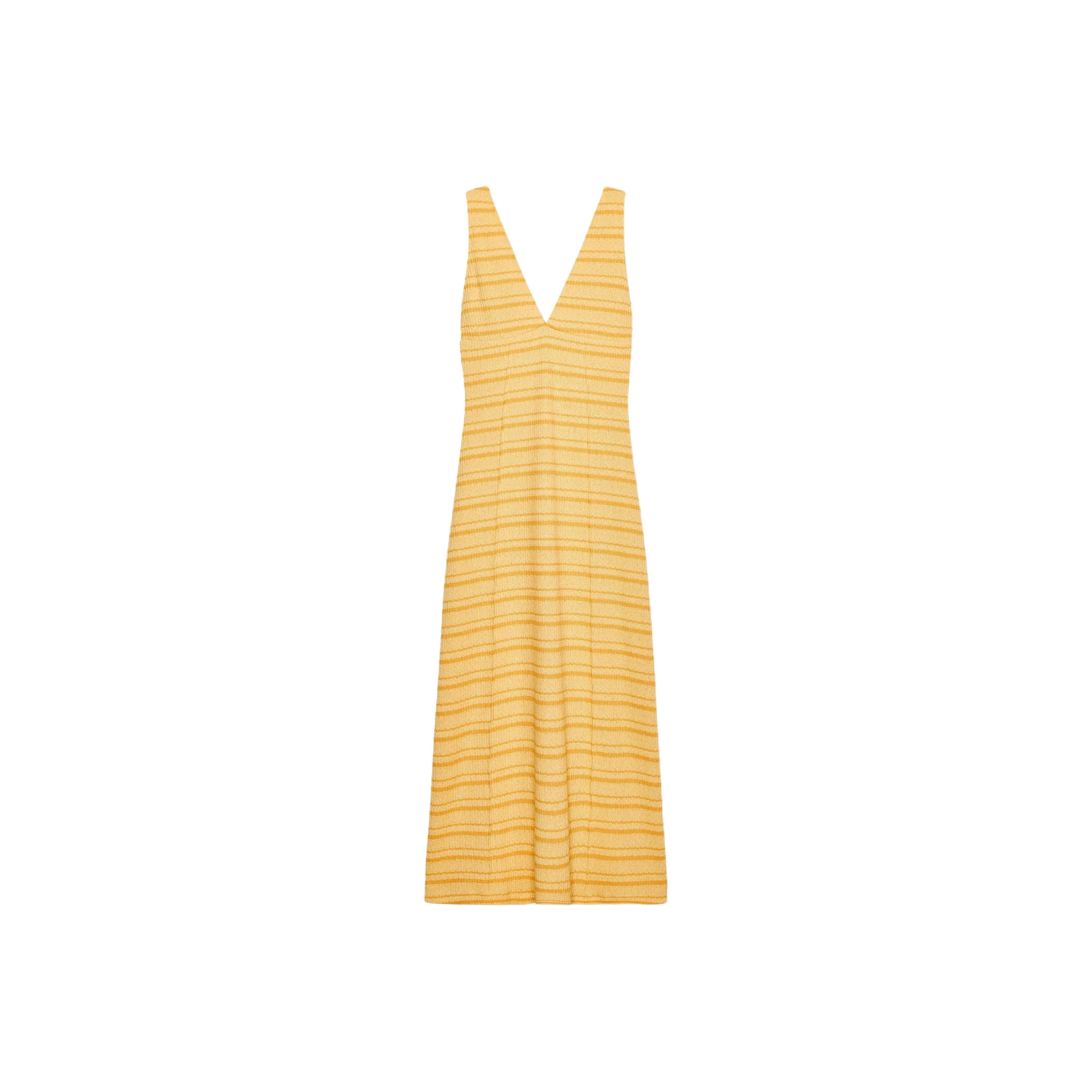 ZARA Апельсин/Желтые Женские Платья без рукавов