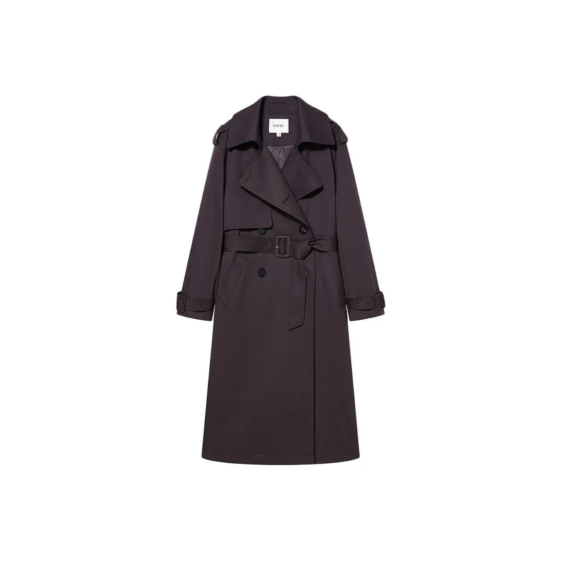 COVERINS Темный кофейный женский тренч