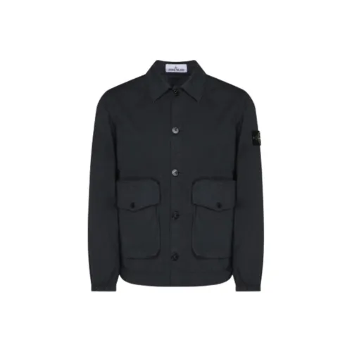 STONE ISLAND Темно-серые Мужские Куртки