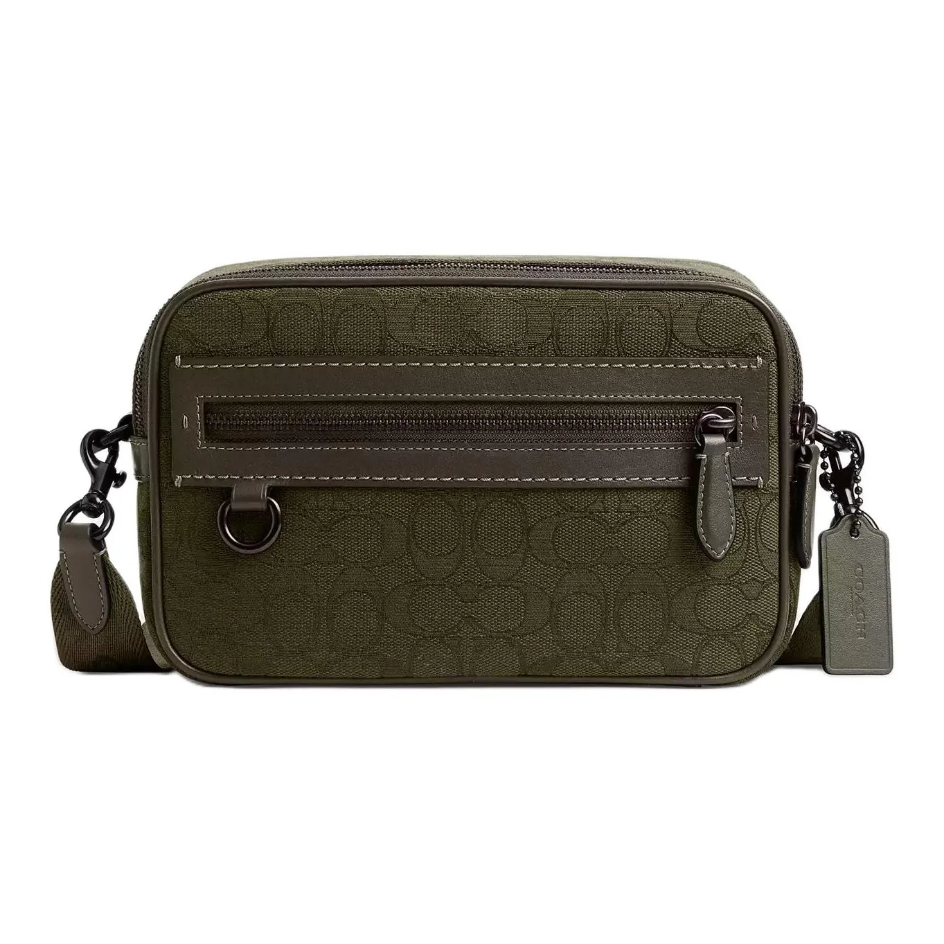 COACH Кожа Camera Сумка Плечевая Сумка Маленькая Мужская Оливково-Зеленая