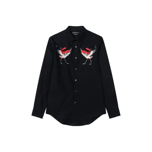 Alexander McQueen Черные Мужские Рубашки