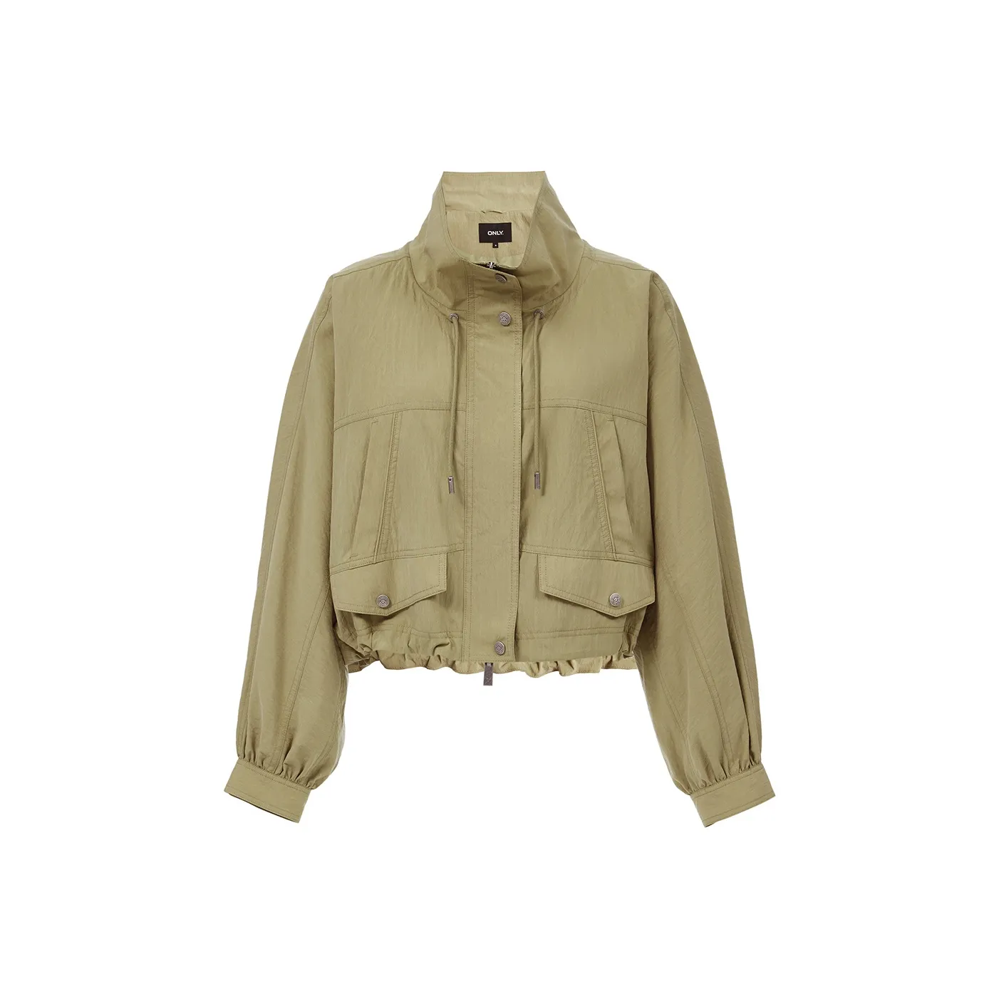 ONLY Укороченное пальто женское цвет алоэ вера зеленый
