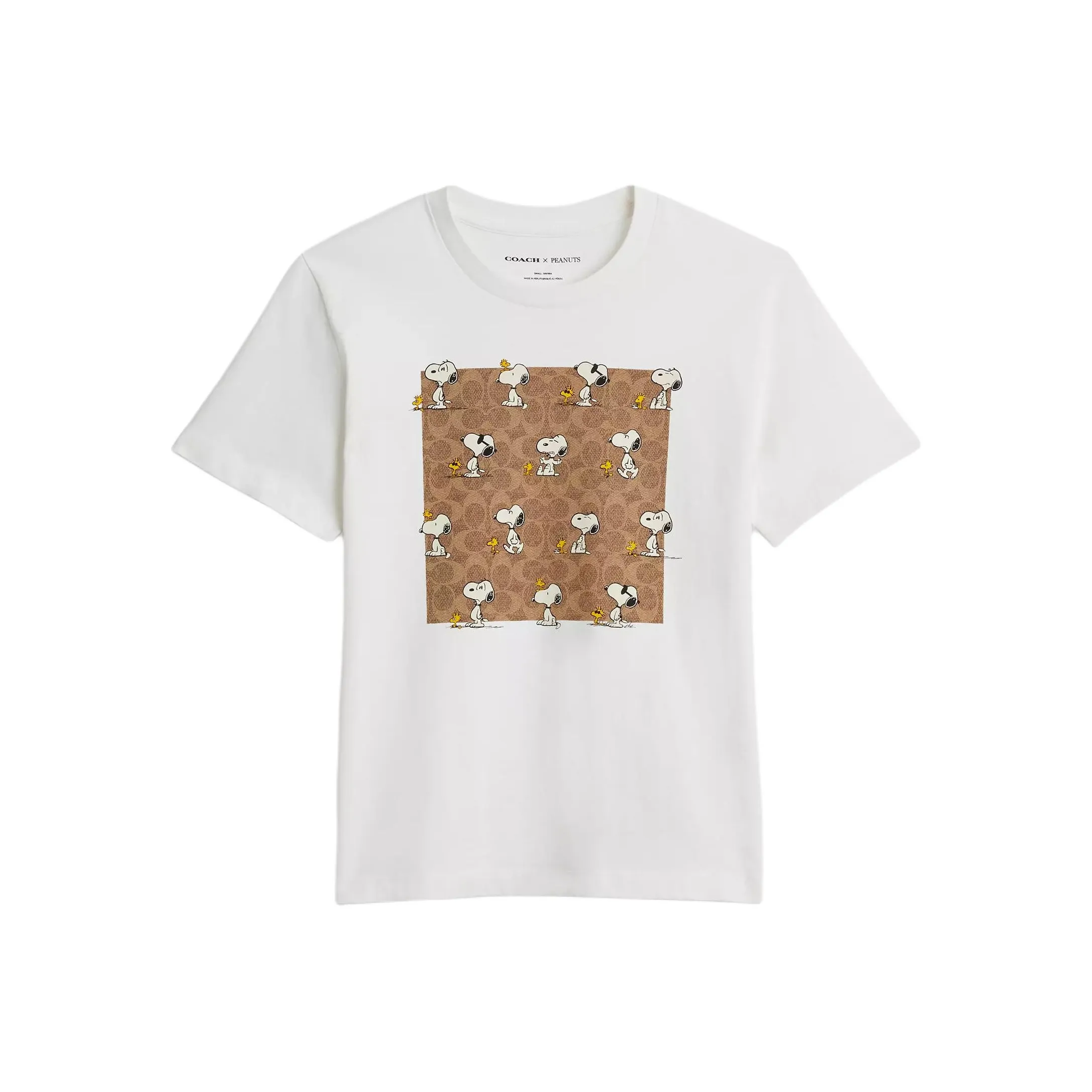 COACH X PEANUTS SS25 Стандартный T-рубашка Женская Белая