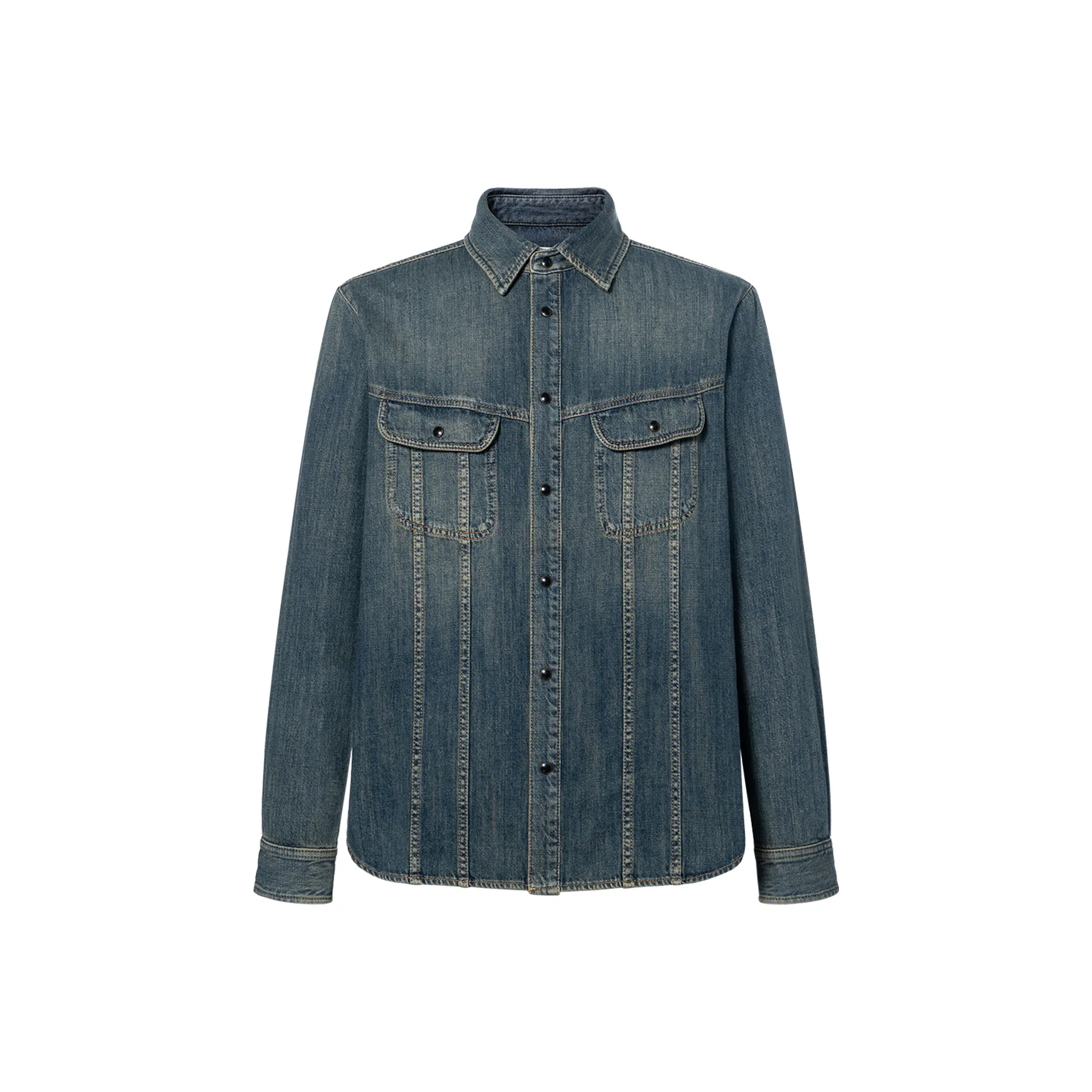SAINT LAURENT Shirts Men's Blue