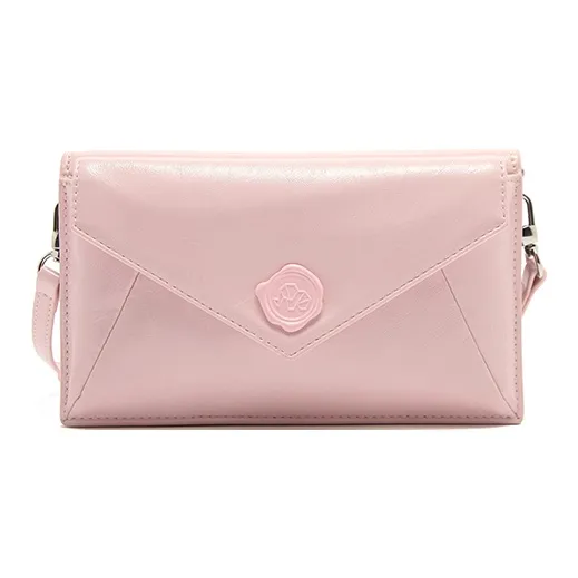 MICOCAH PU (полиуретан) Конверт Сумка Клатч Стандартный Женский Вишневый Цветок Кремовый Белый